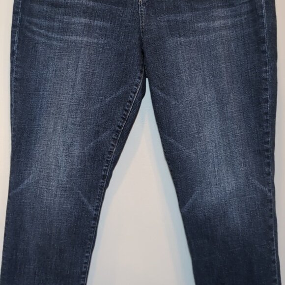 GAP 1969 Real Straight Jeans Cropped Ankle Indigo Denim Size 34 - Picture 3 of 12